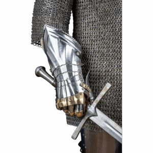 15th Century German Gauntlets with Brass Accent