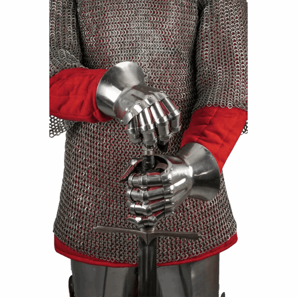 14th Century Short Hourglass Gauntlets - Polished