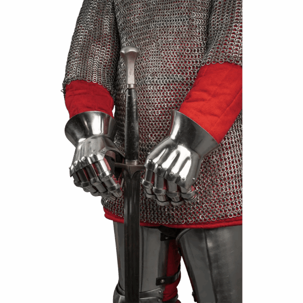 14th Century Short Hourglass Gauntlets - Polished