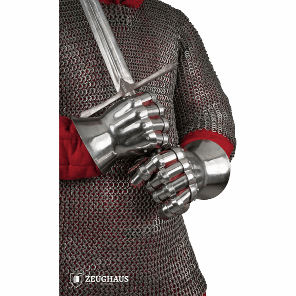 14th Century Short Hourglass Gauntlets - Polished