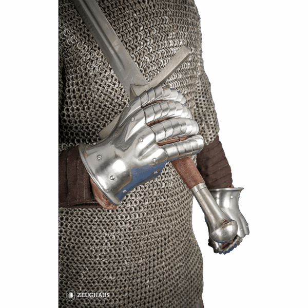 14th Century Steel Gauntlets - Polished