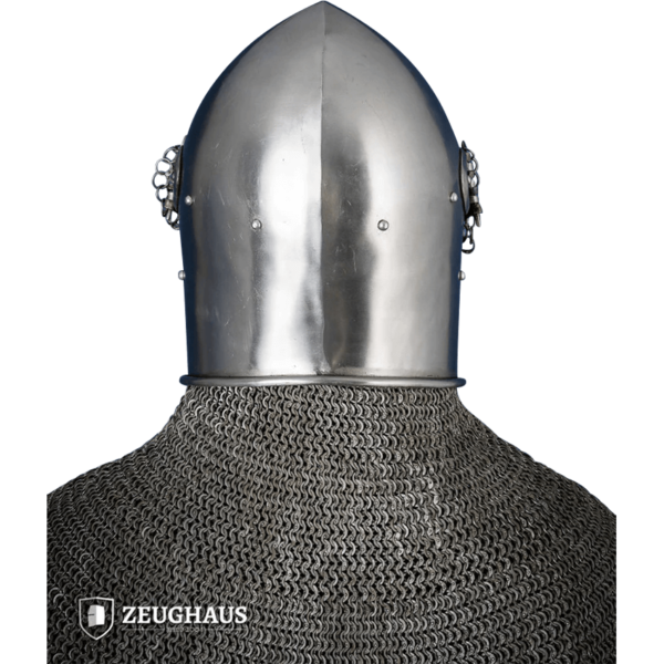 Late Medieval Avenger Bascinet Helmet - Polished