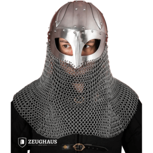 Viking Spectacle Helmet with Aventail - Polished