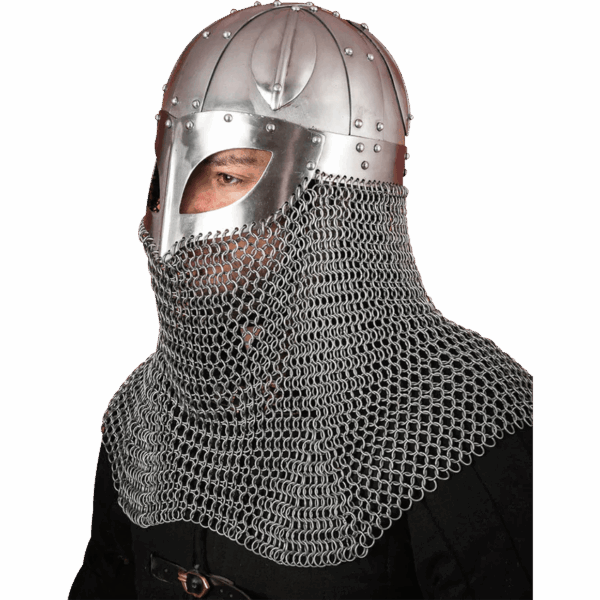Viking Spectacle Helmet with Aventail - Polished