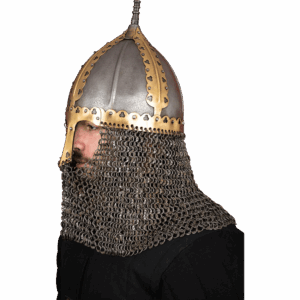 Rus Helmet with Riveted Aventail - Antiqued