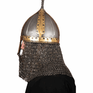 Rus Helmet with Riveted Aventail - Antiqued
