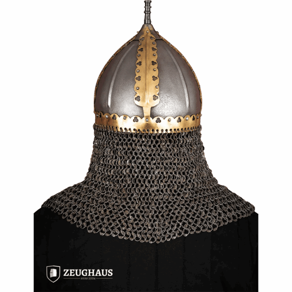 Rus Helmet with Riveted Aventail - Antiqued
