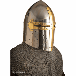 Sugar Loaf Great Helmet with Brass Accent - Polished