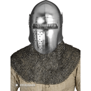 14th Century Bascinet Helmet - Polished