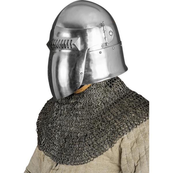 14th Century Bascinet Helmet - Polished