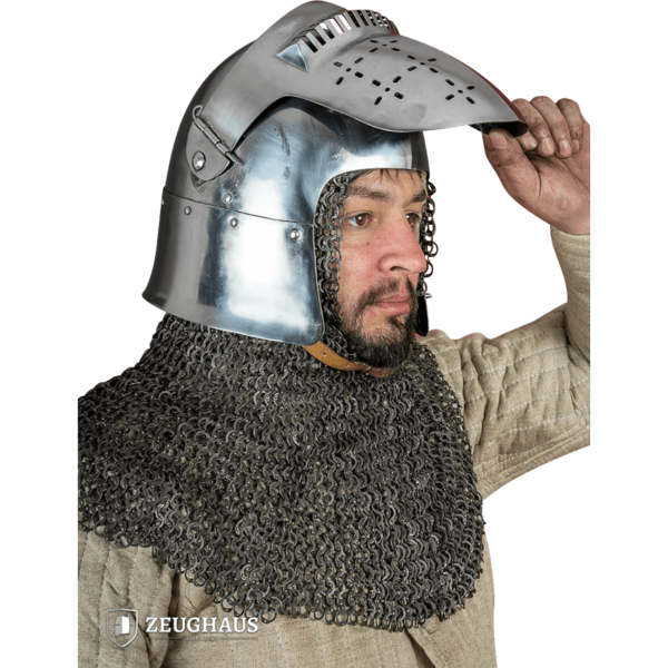 14th Century Bascinet Helmet - Polished