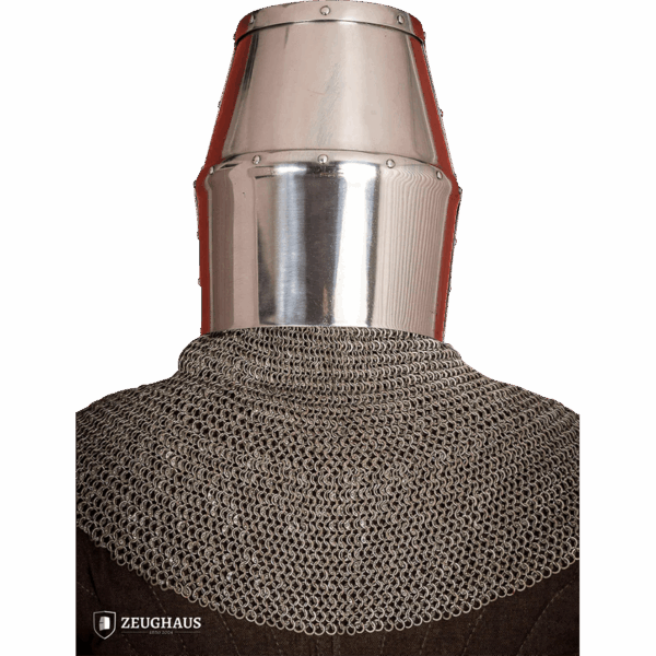 Crusader Great Helmet with Brass Accent - Polished