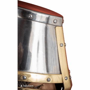 Crusader Great Helmet with Brass Accent - Polished