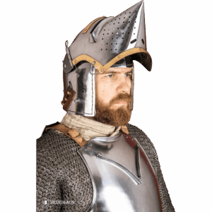 Houndskull Churburg Bascinet Helmet - Polished