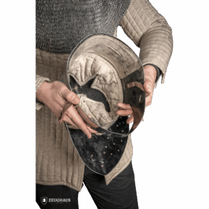 Brass Cross Sugar Loaf Helmet with Visor - Polished