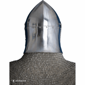 Brass Cross Sugar Loaf Helmet with Visor - Polished