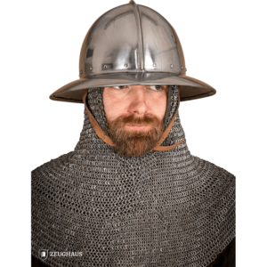 14th Century Kettle Hat Helmet - Polished