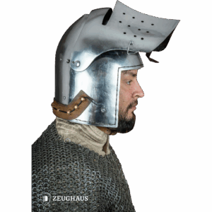 Full Visor Bascinet Helmet - Polished