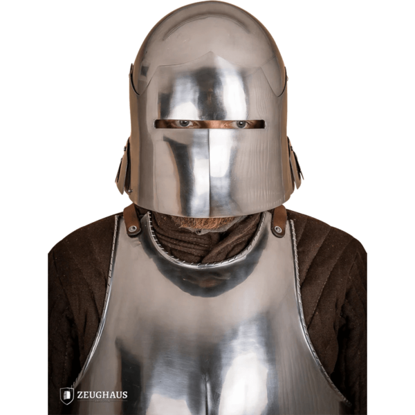 15th Century German Full Visor Sallet Helmet - Polished