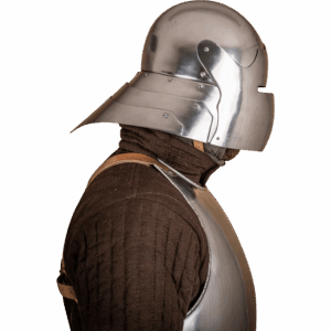 15th Century German Full Visor Sallet Helmet - Polished