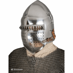 Knights Bascinet Helmet with Visor - Polished