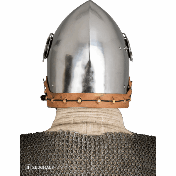 Knights Bascinet Helmet with Visor - Polished