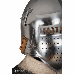 Knights Bascinet Helmet with Visor - Polished