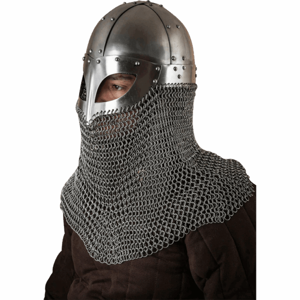 Viking Helmet with Aventail - Polished