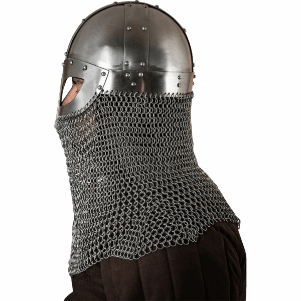 Viking Helmet with Aventail - Polished