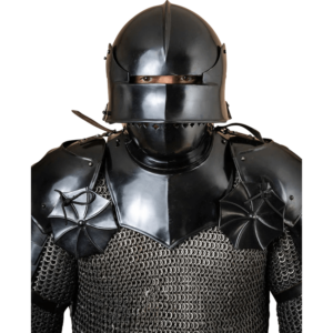 15th Century German Sallet Helmet - Blackened