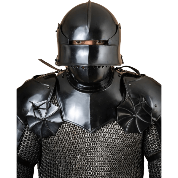 15th Century German Sallet Helmet - Blackened