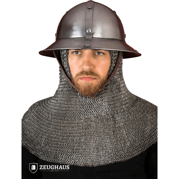 Medieval Kettle Hat Helmet - Polished