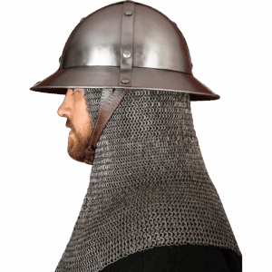 Medieval Kettle Hat Helmet - Polished