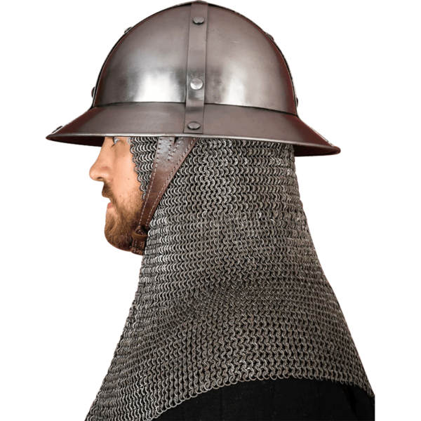 Medieval Kettle Hat Helmet - Polished