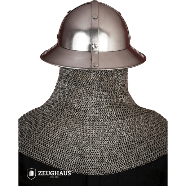 Medieval Kettle Hat Helmet - Polished