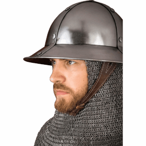 Medieval Kettle Hat Helmet - Polished