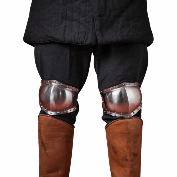 14th Century Knee Armour Polyens - Polished