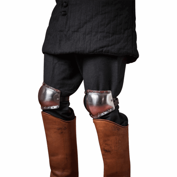 14th Century Knee Armour Polyens - Polished