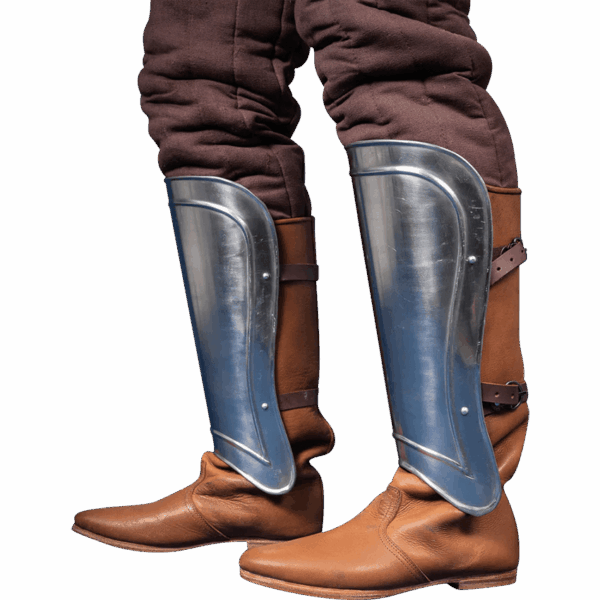 Warrior Steel Greaves - Polished