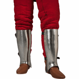14th Century Steel Greaves - Polished