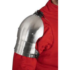 14th Century Steel Pauldrons - Polished