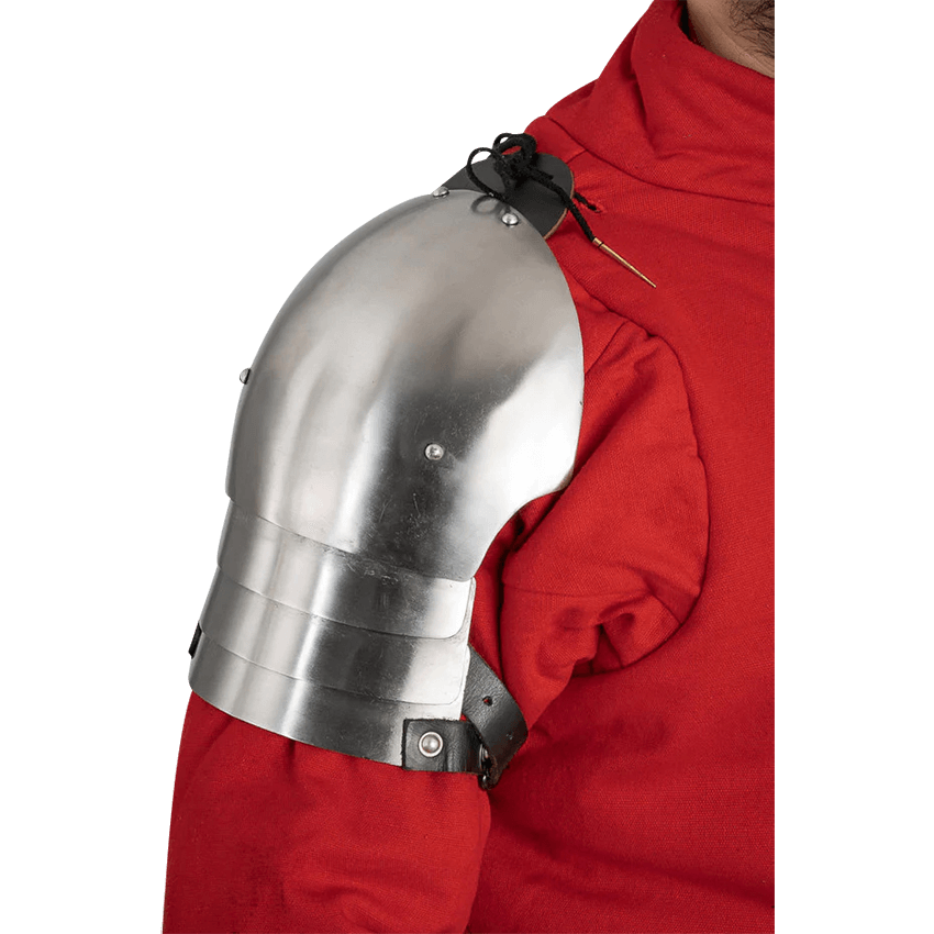 14th Century Steel Pauldrons - Polished