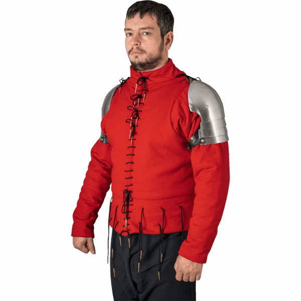 14th Century Steel Pauldrons - Polished