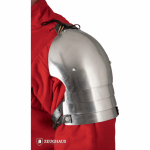 14th Century Steel Pauldrons - Polished
