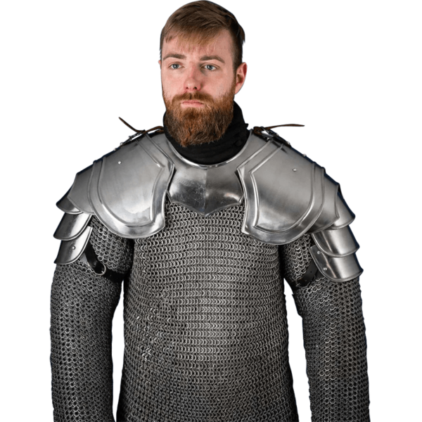 Warrior Steel Pauldrons - Polished