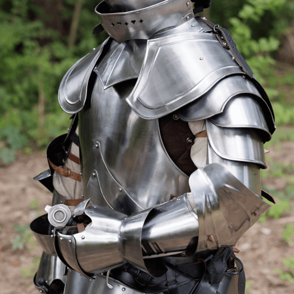 Warrior Steel Pauldrons - Polished