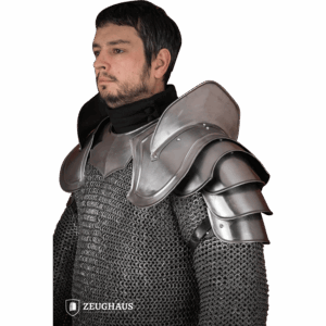 Bladebreaker Warrior Steel Pauldrons - Polished