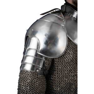 Knight Steel Pauldrons - Polished