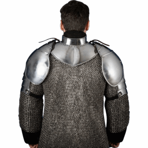 Knight Steel Pauldrons - Polished