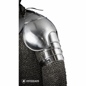 Knight Steel Pauldrons - Polished
